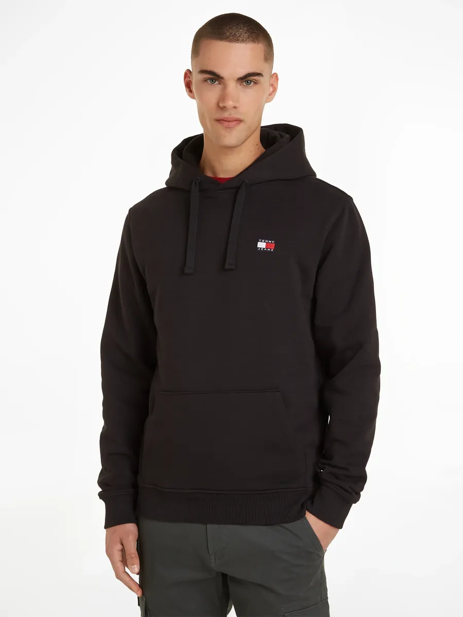 

Толстовка Tommy Jeans Plus с капюшоном "TJM REG BADGE HOODIE EXT", с теплой и мягкой подкладкой, черный