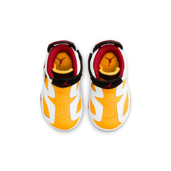Кроссовки 6 ретро маленькие гибкие Air Jordan, желтый — фото 4