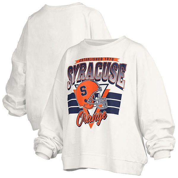 

Женский белый syracuse orange oversized janice ретро укороченный свитшот Pressbox