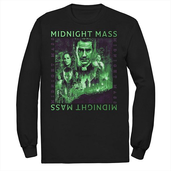 

Футболка с принтом Men's midnight mass green lights Licensed Character
