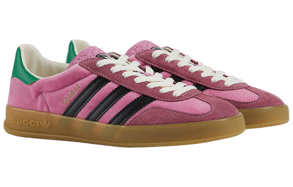 Кроссовки adidas x gazelle 'pink purple green' Gucci, розовый — фото 2