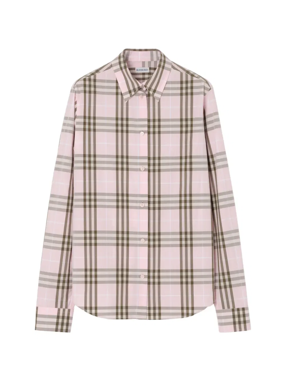 Рубашка Burberry, женская, розовый, клетчатая