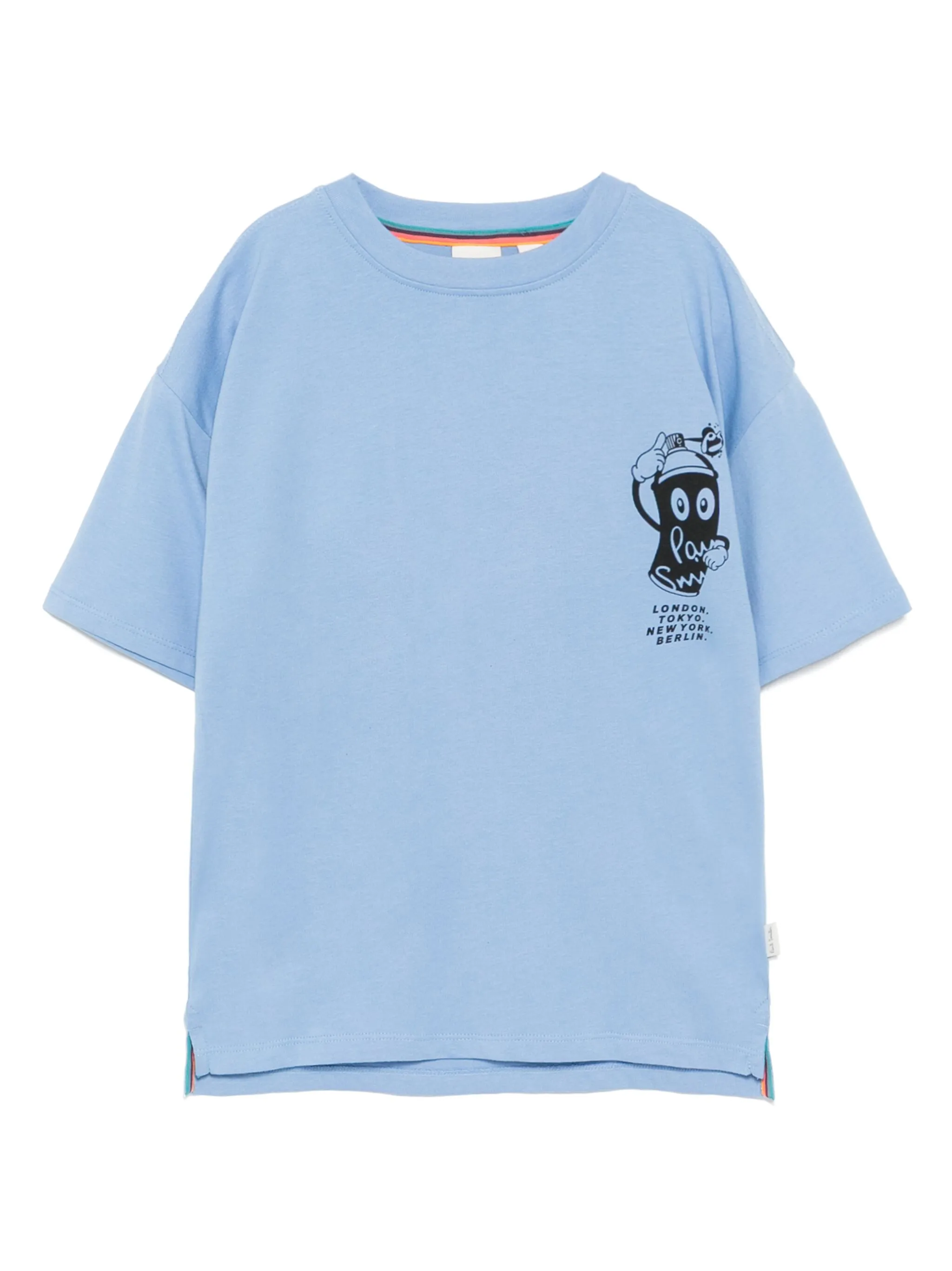 

Футболка с графичным принтом Paul Smith Junior, синий