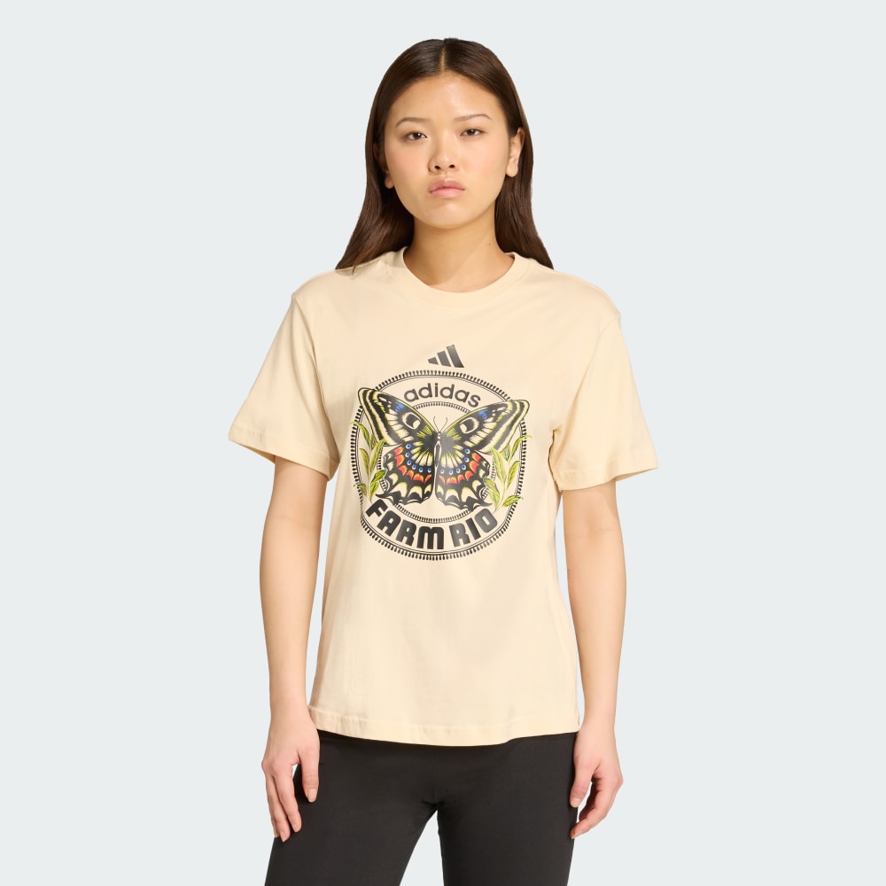 

Футболка Adidas X FARM Graphic Tee, цвет Sand Strata