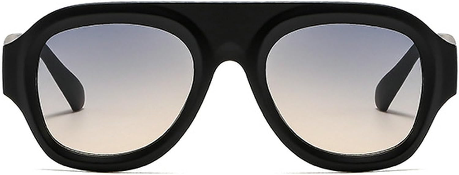 

Ретро-солнцезащитные очки квадратной формы для женщин, модные градиентные линзы с защитой от УФ-излучения UV400, трендовые мужские солнцезащитные очки-пилот mincl, Black Blue