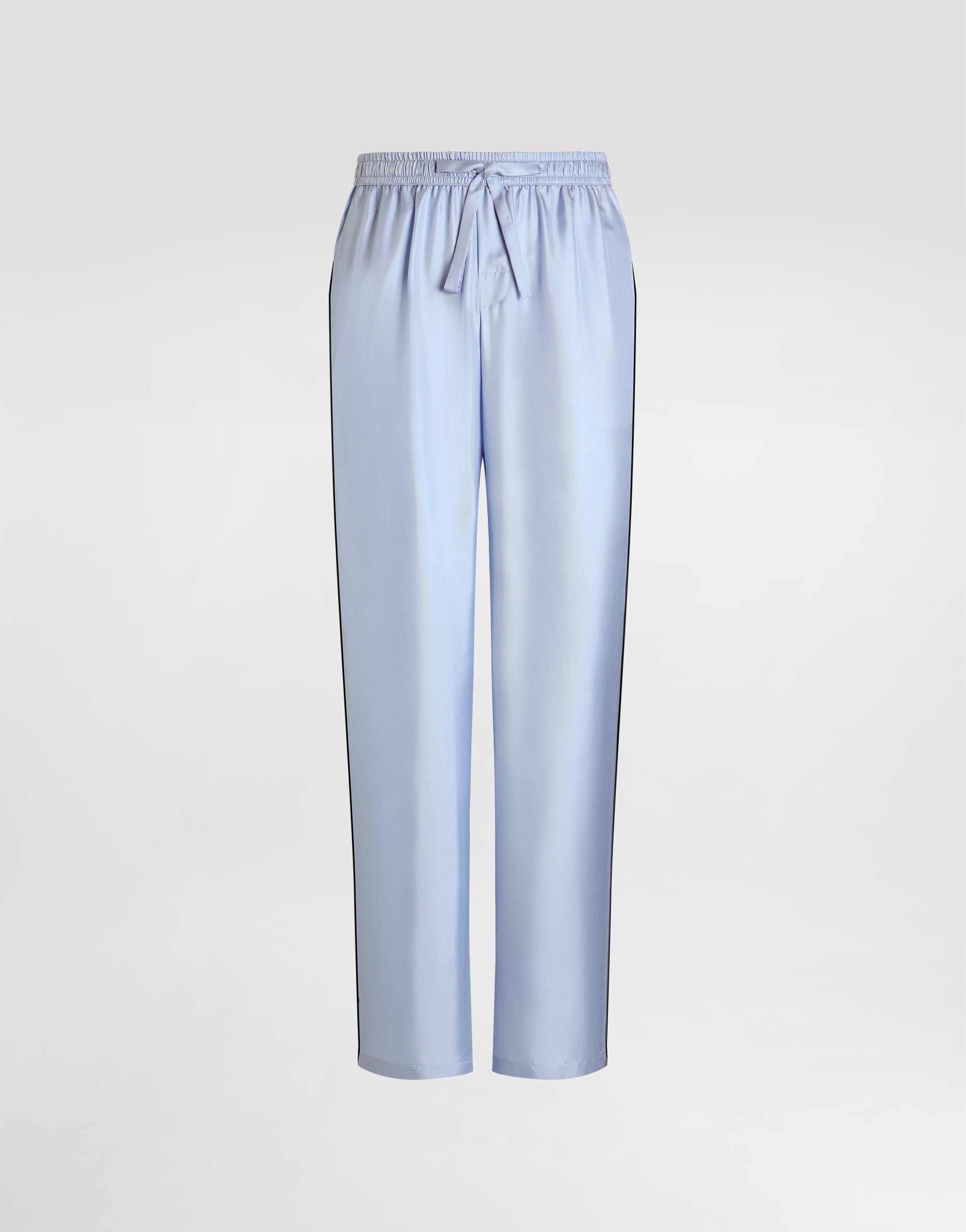 

Брюки из шелкового твила Dolce & Gabbana, лазурный