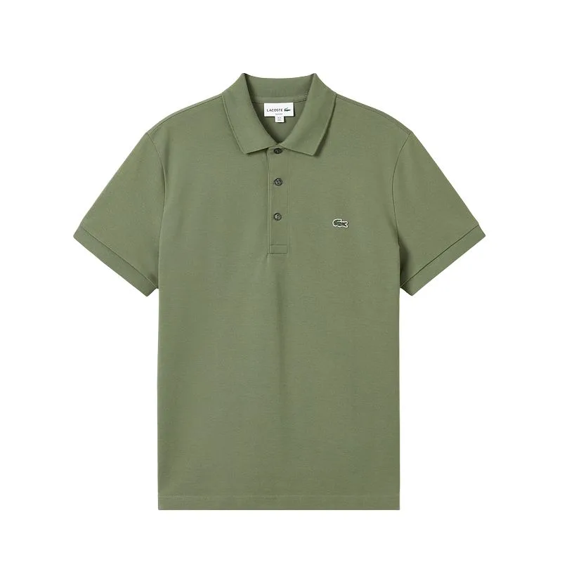 Футболка поло с вышитым логотипом LACOSTE, BMY/Khaki Green