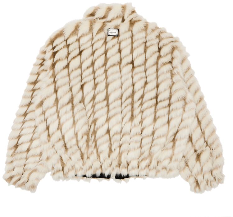 Двухцветная куртка Supreme WINDSTOPPER из искусственного меха, коричневый — фото 2