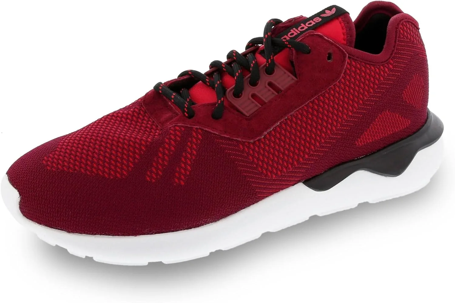 Кроссовки Adidas Tubular Runner Weave, черный/красный — фото 2