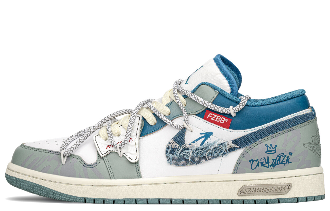 

Кроссовки Air Jordan 1 Vintage Basketball, белый/серый/синий