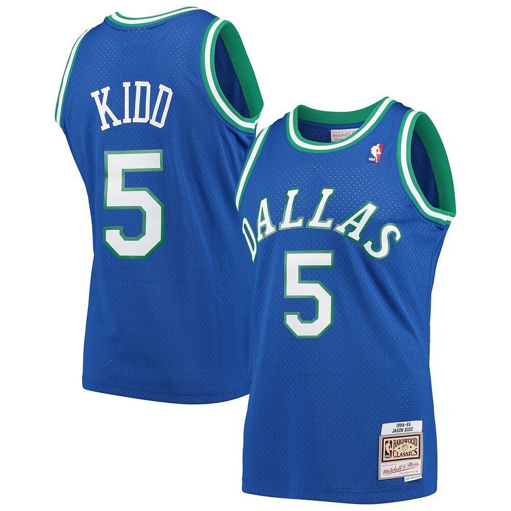 

Мужская синяя майка Mitchell & Ness Jason Kidd Dallas Mavericks Hardwood Classics Swingman, цвет Mav Blue