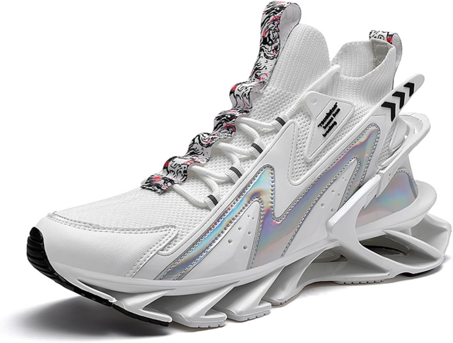 

Мужские кроссовки для бега по шоссе с амортизацией, шнуровкой, высокие, дышащая сетка, стиль Blade, нескользящие, легкие, для ходьбы, тенниса, баскетбола, тренажерного зала, пробежек на улице, повседневные спортивные обувь Yrzhgdl