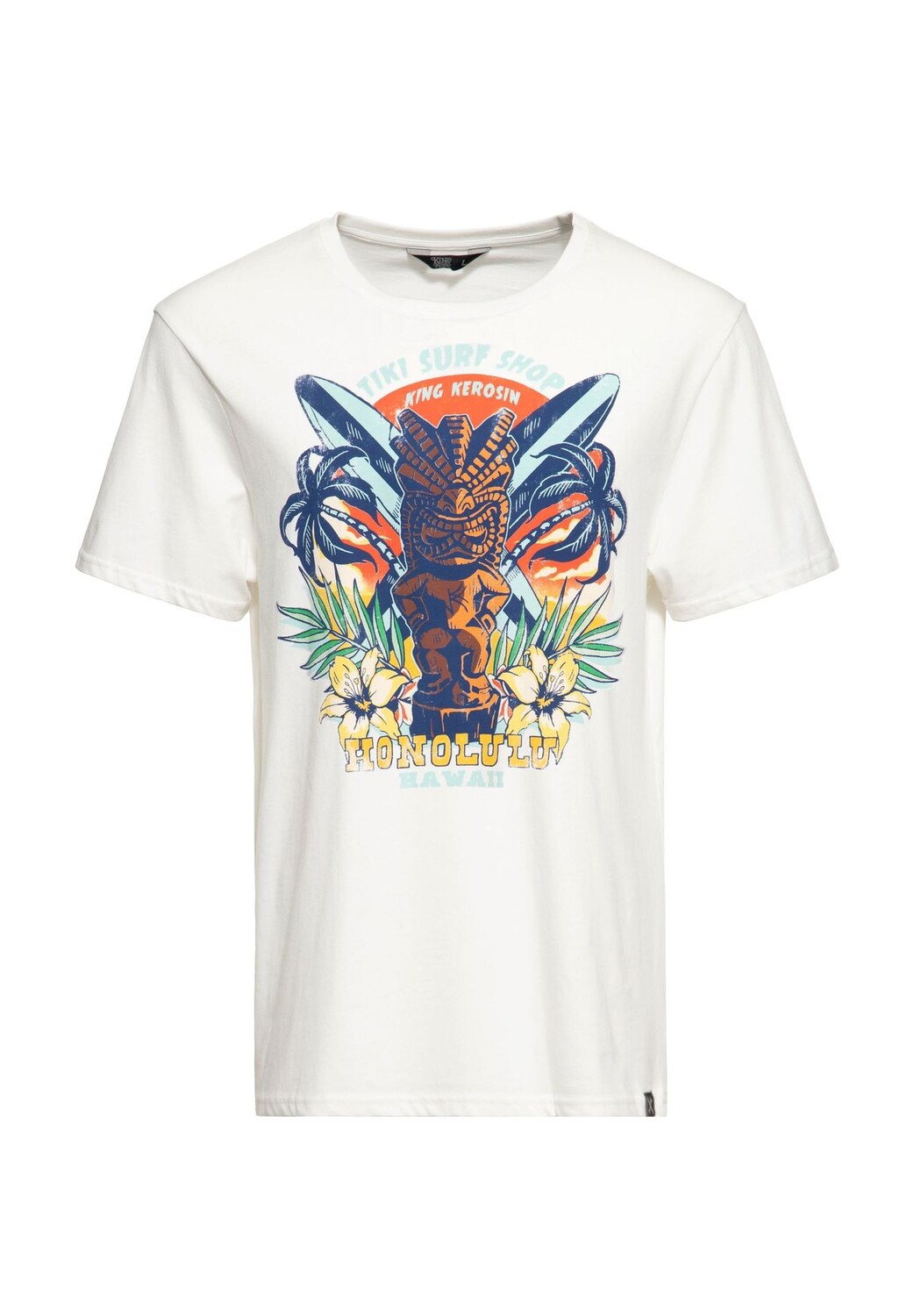 

Рубашка с принтом и ретро-принтом спереди в дизайне «Тикки-Серф» Tiki Surf Shop KING KEROSIN