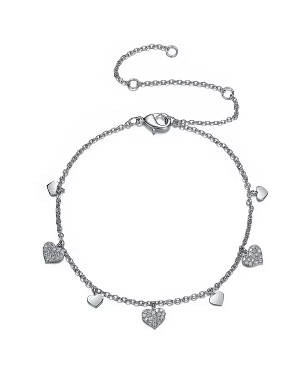 

Детский браслет с подвеской в виде сердца из кубического циркония Gigigirl, white