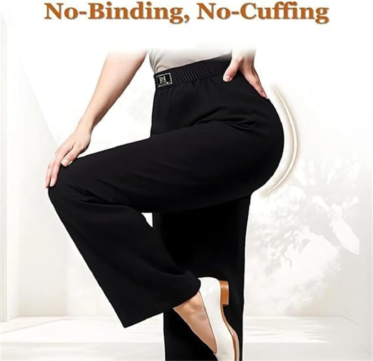Женские брюки Perfect Drape с высокой посадкой на резинке, эластичные, модель Nine Points Generic, роза — фото 4