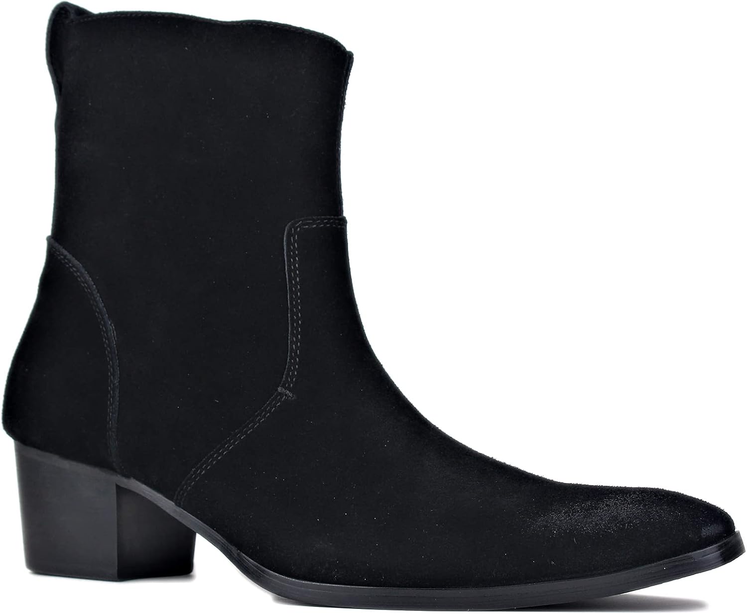 

Мужские ботинки на каблуке, повседневные черные Челси, боевые, короткие Чукка, на молнии JY002 COWSDELLA, черный