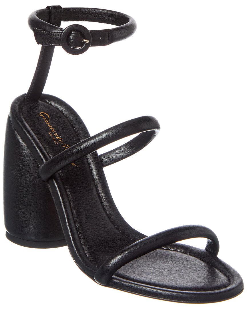 Gianvito Rossi Leather Sandal, черный