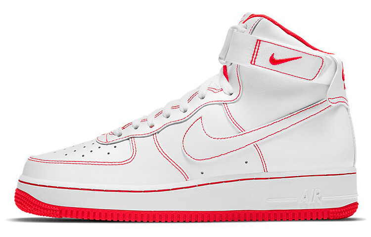 

Nike Air Force 1 High '07 Белый университетский красный, Красный;серый, Nike Air Force 1 High '07 Белый университетский красный