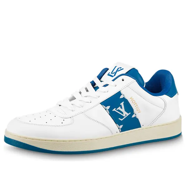 

Кроссовки rivoli sneakers 'white with blue side monogram band' Louis Vuitton, белый