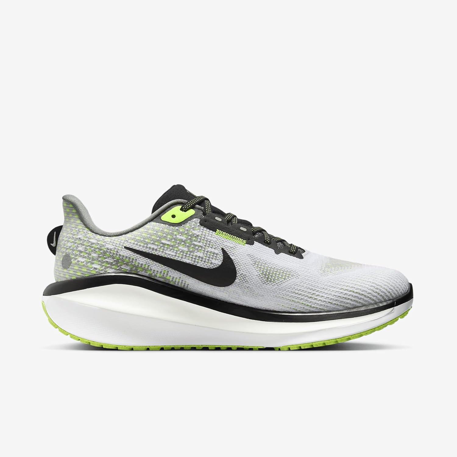 Мужские кроссовки для бега Nike Vomero 17, белый/черный/зеленый/серый — фото 3