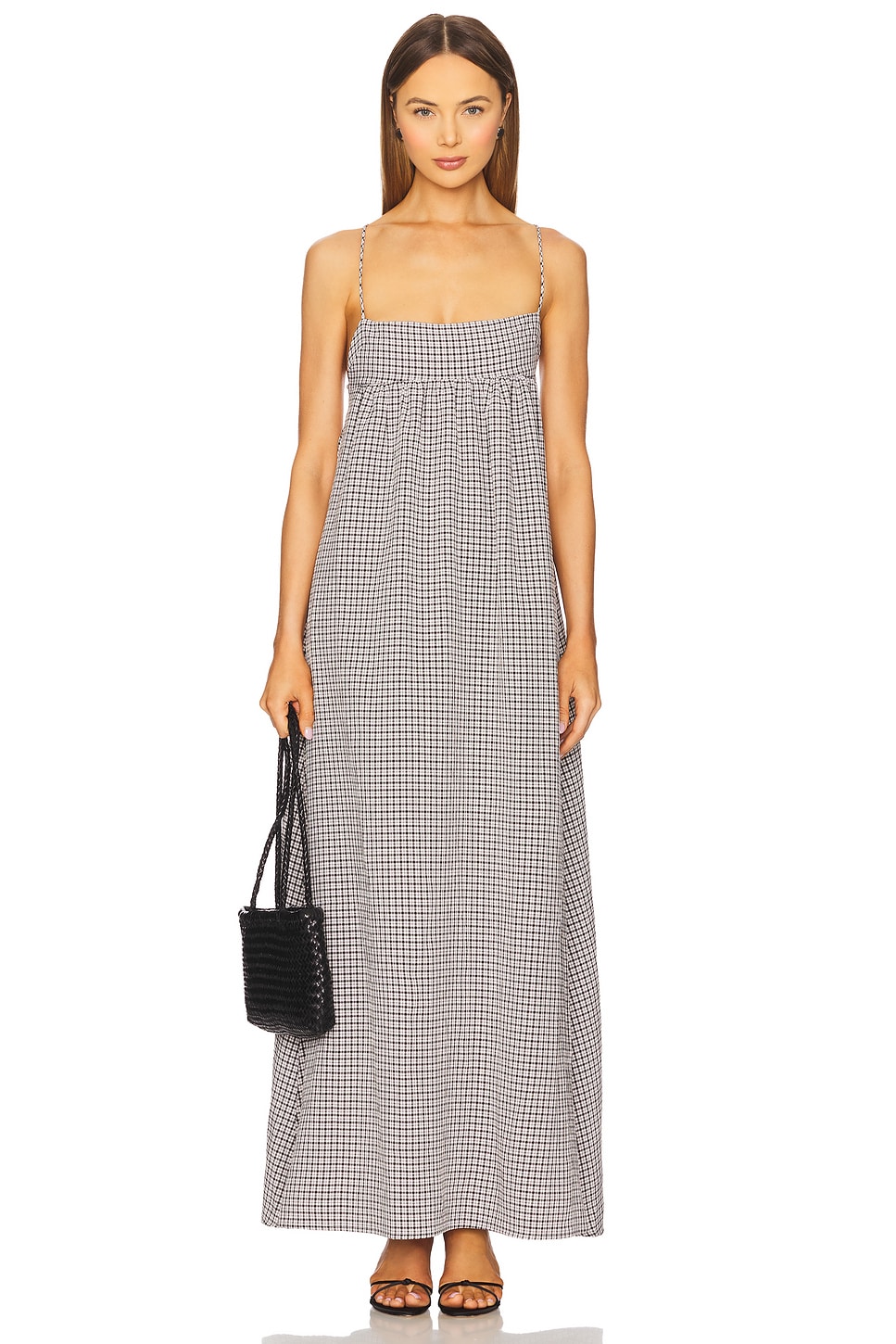 

X revolve liz макси-платье Stone Cold Fox, black & white gingham