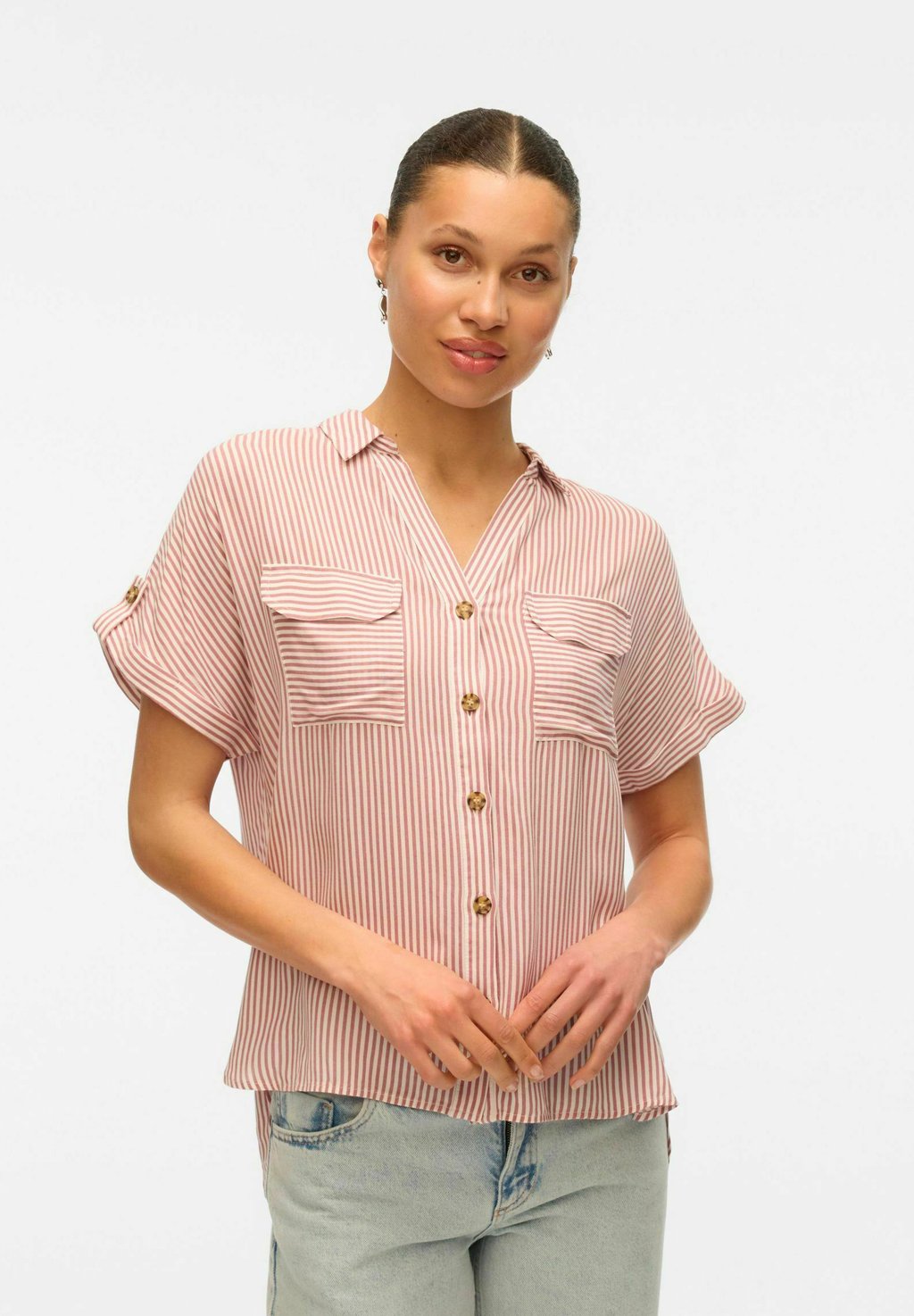

Блузка на пуговицах VMBUMPY Vero Moda, светло-розовый