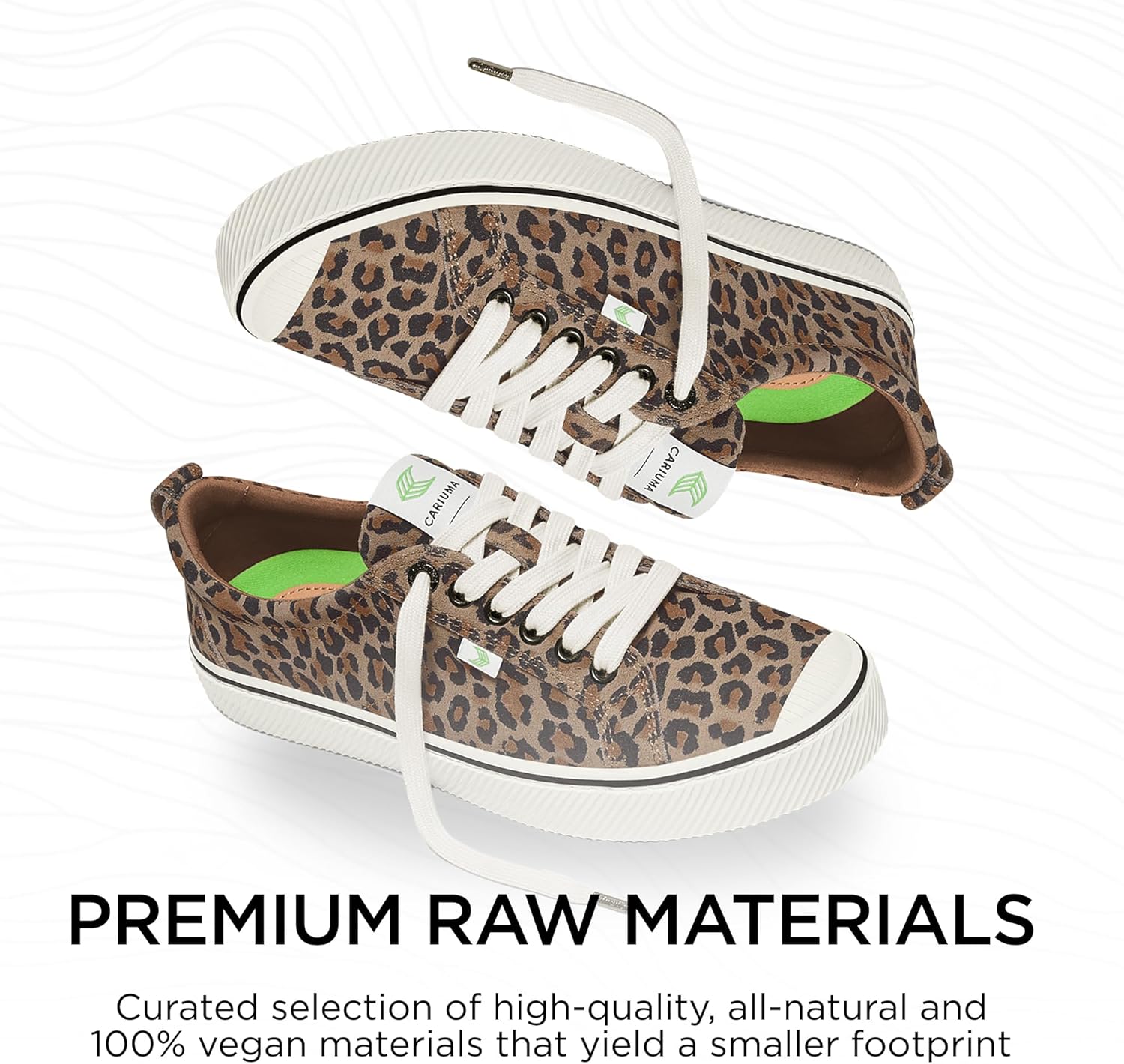 Кроссовки Cariuma OCA Low из замши, удобная обувь для мужчин, легкие и экологичные, повседневные туфли с 100 веганскими стельками, резиновая подошва, Leopard Print — фото 3
