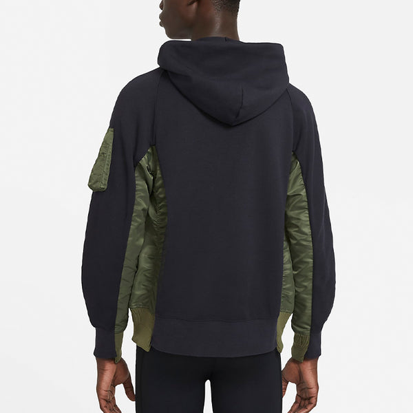 Толстовка x sacai hoodie 'pitch blue' Nike, зеленый — фото 4