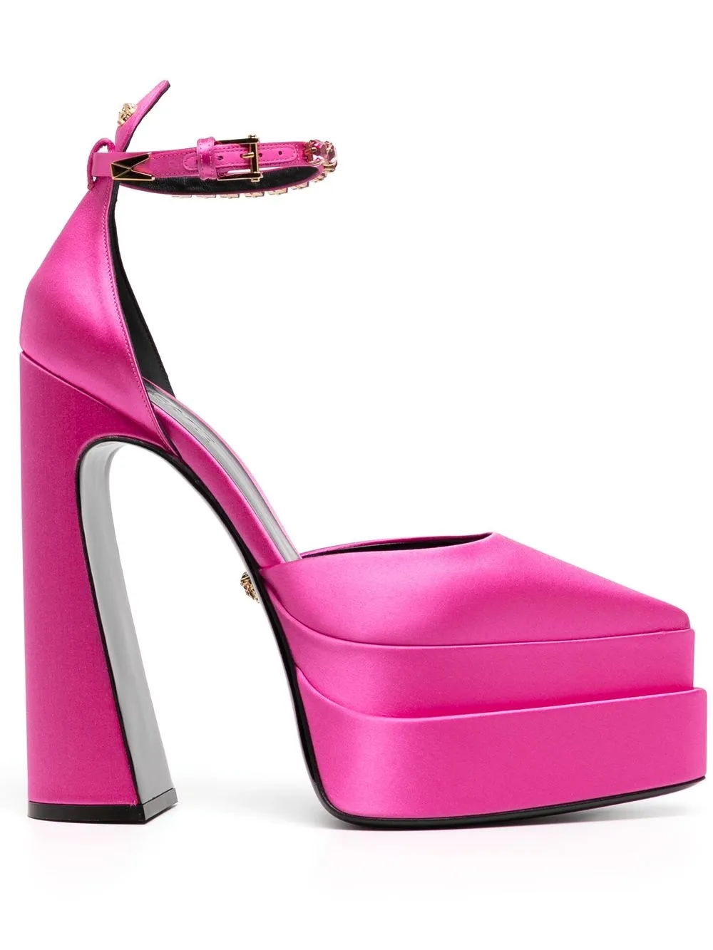 Босоножки Mary Jane 170 на платформе VERSACE, розовый