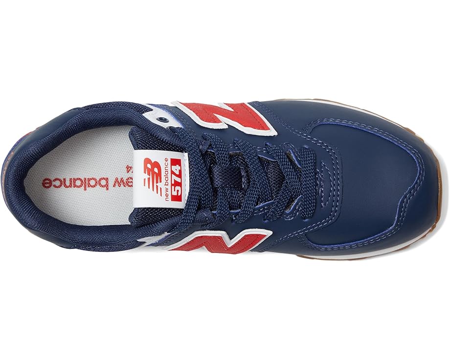 Детские кроссовки New Balance 574 (Big Kid) New Balance Kids, Nb Navy/Team Red — фото 2
