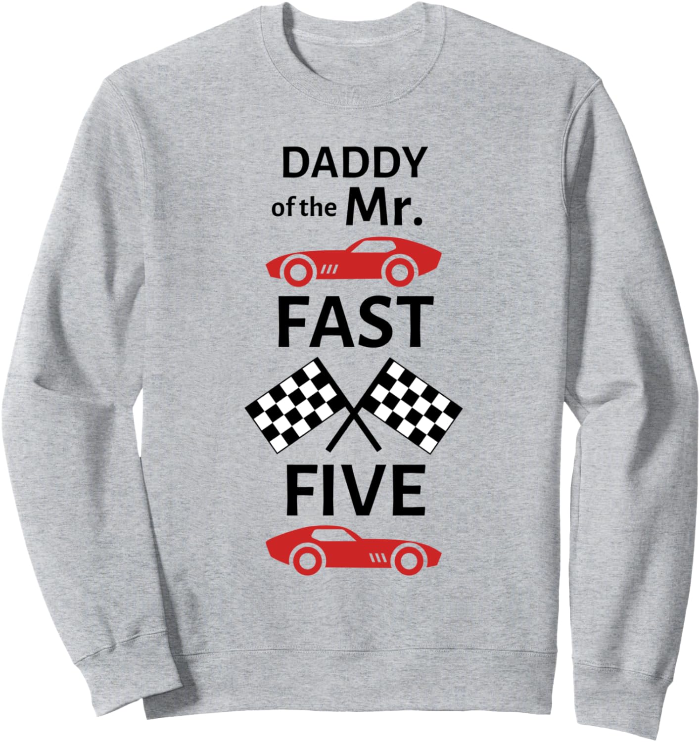 

Толстовка на 5-й день рождения в стиле Папа Мистера Быстрой Пятерки с гоночной тематикой Скорость на трассе Family Look Racing Car Party Decoration Gifts, серый