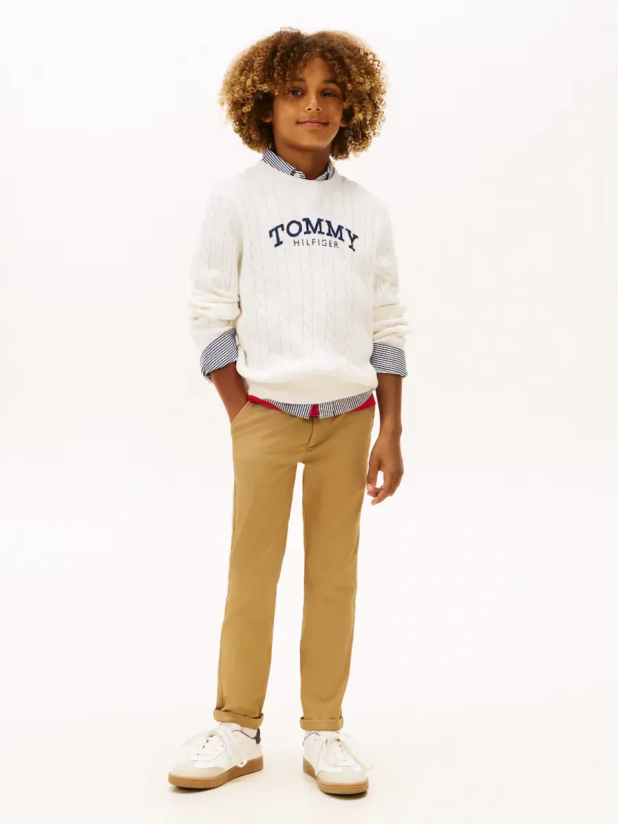 Детские чиносы Tommy Hilfiger, коричневый