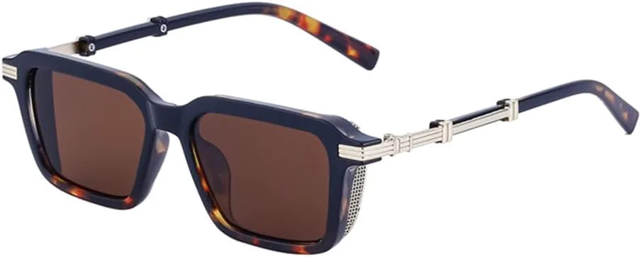 

Маленькие прямоугольные солнцезащитные очки в стиле панк для мужчин и женщин, винтажные солнцезащитные очки в стиле стимпанк, мужские очки-очки HDUBFY, 10