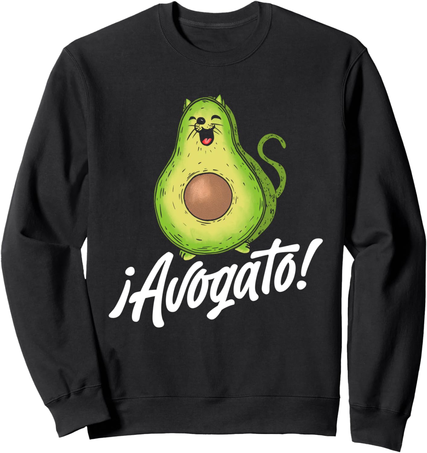 

Авогато! Забавная толстовка с котом и авокадо для любителей животных и гурманов Giant Step Design Co., черный