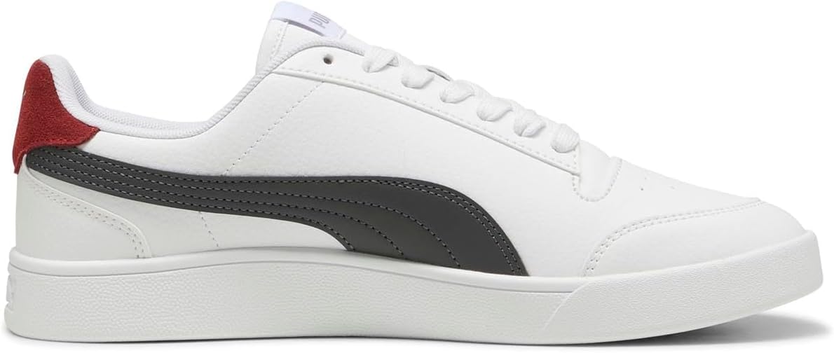 Мужские кроссовки PUMA Basket Classic с тиснением под лак, белый/красный/серый — фото 2