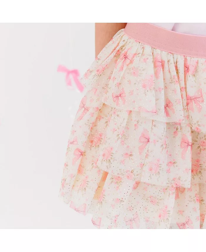 Юбка-пачка с цветочным принтом для девочек Little and Big Girls Ditsy Floral Petal Tutu Skirt Sweet Wink, мультиколор — фото 2
