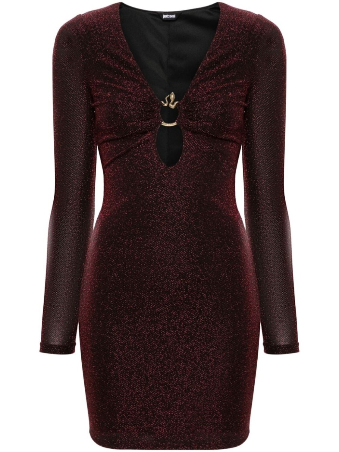 

Just Cavalli мини-платье со змеиными деталями, черный