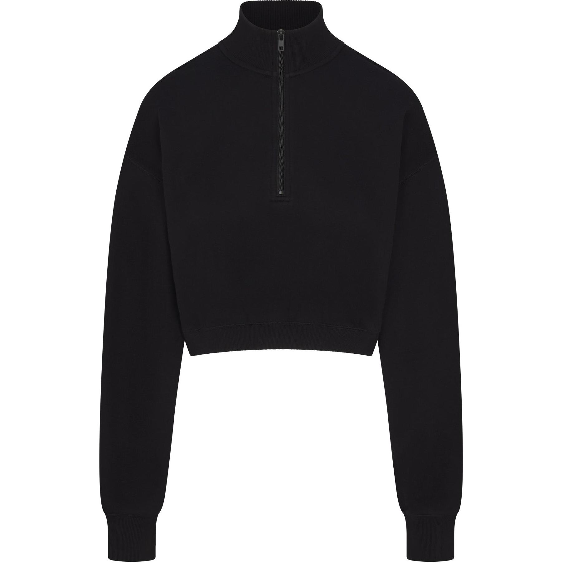 

Флисовая укороченная толстовка с полумолнией FW24 Cotton Fleece Skims, черный