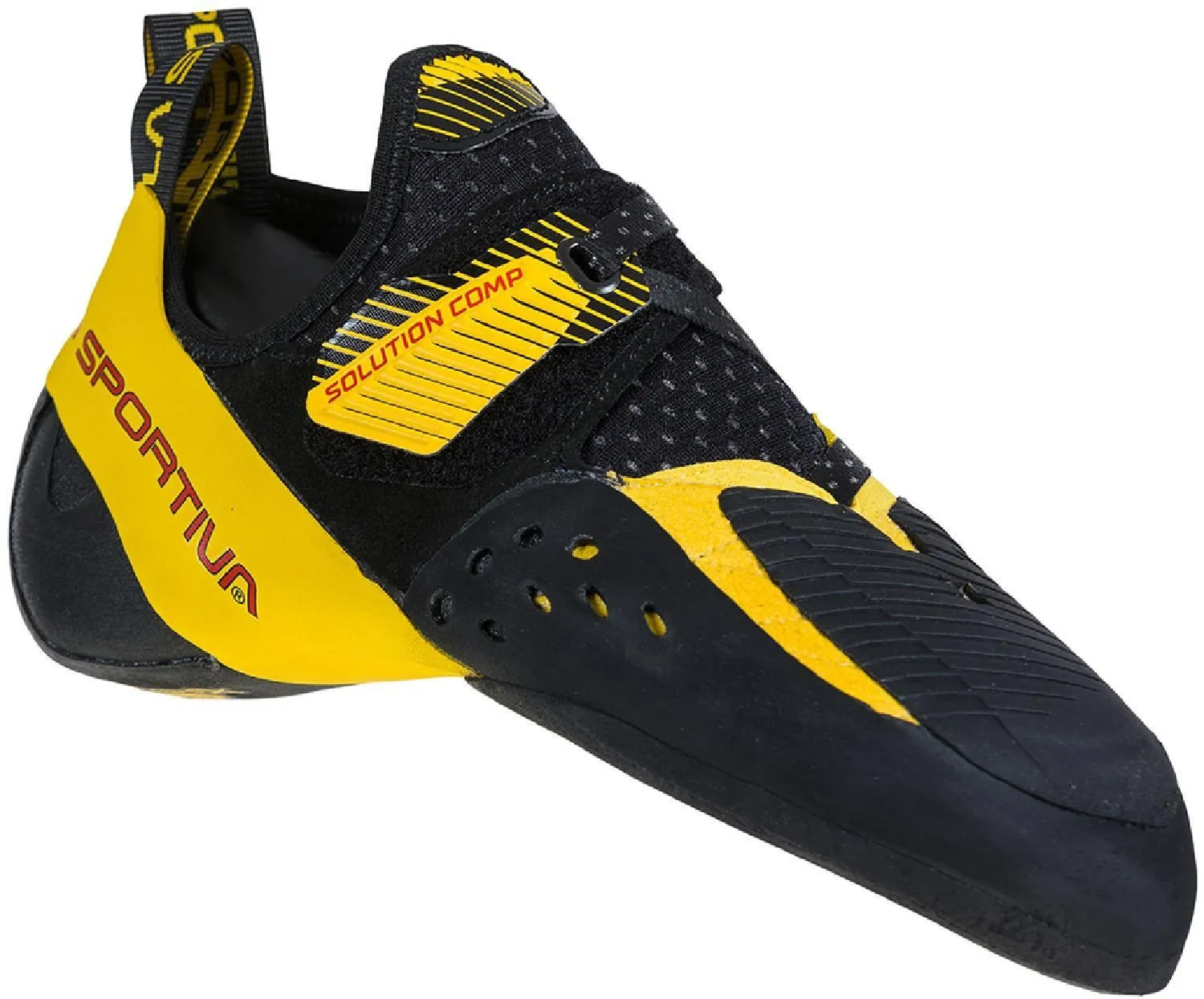 Мужские скальные туфли для лазания Solution Comp La Sportiva, Black/Yellow — фото 3