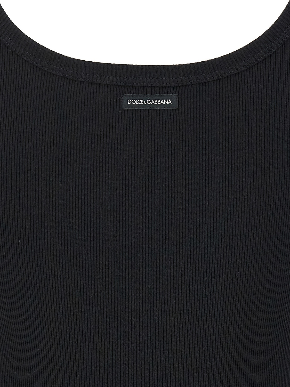 Рифленая майка DOLCE & GABBANA, черный — фото 4