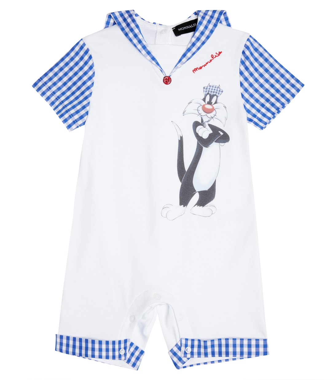 

Хлопковый комбинезончик Baby Sylvester Monnalisa, Bianco+Bluette