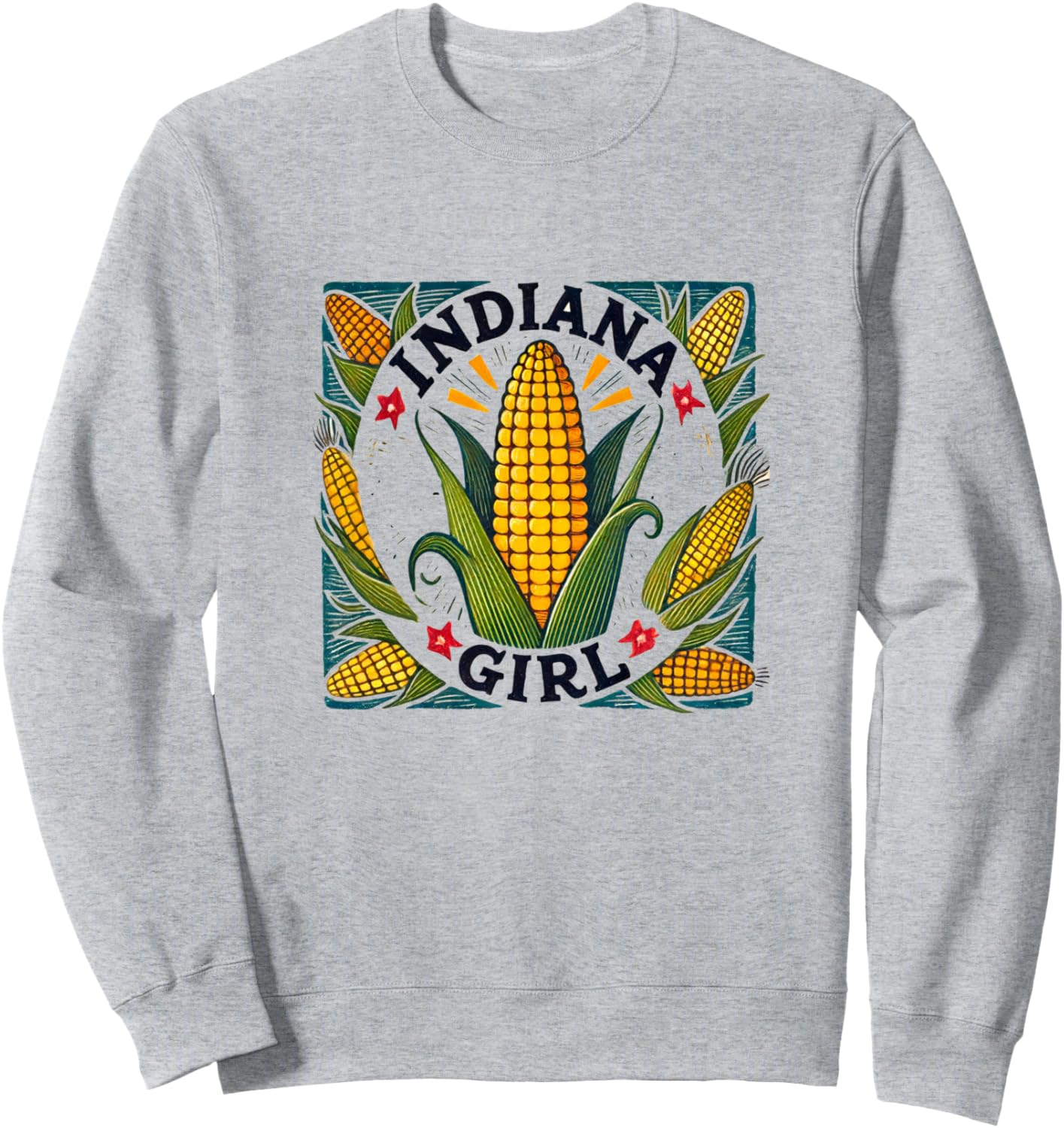 

Толстовка с рисунком «Гордая девушка из Индианы» с изображением кукурузы, синяя Boss Bubb