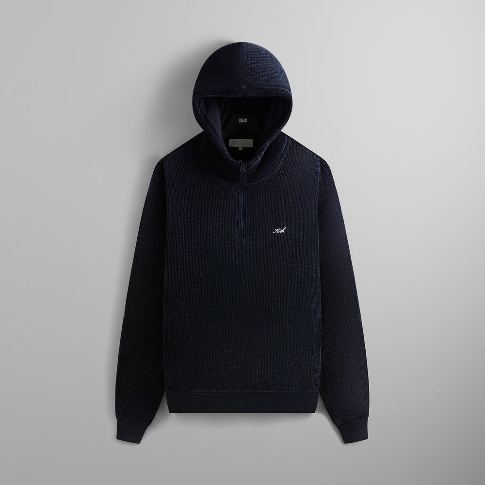 

Худи Kith Bonded Waffle Coleman Quarter Zip Hoodie, черный