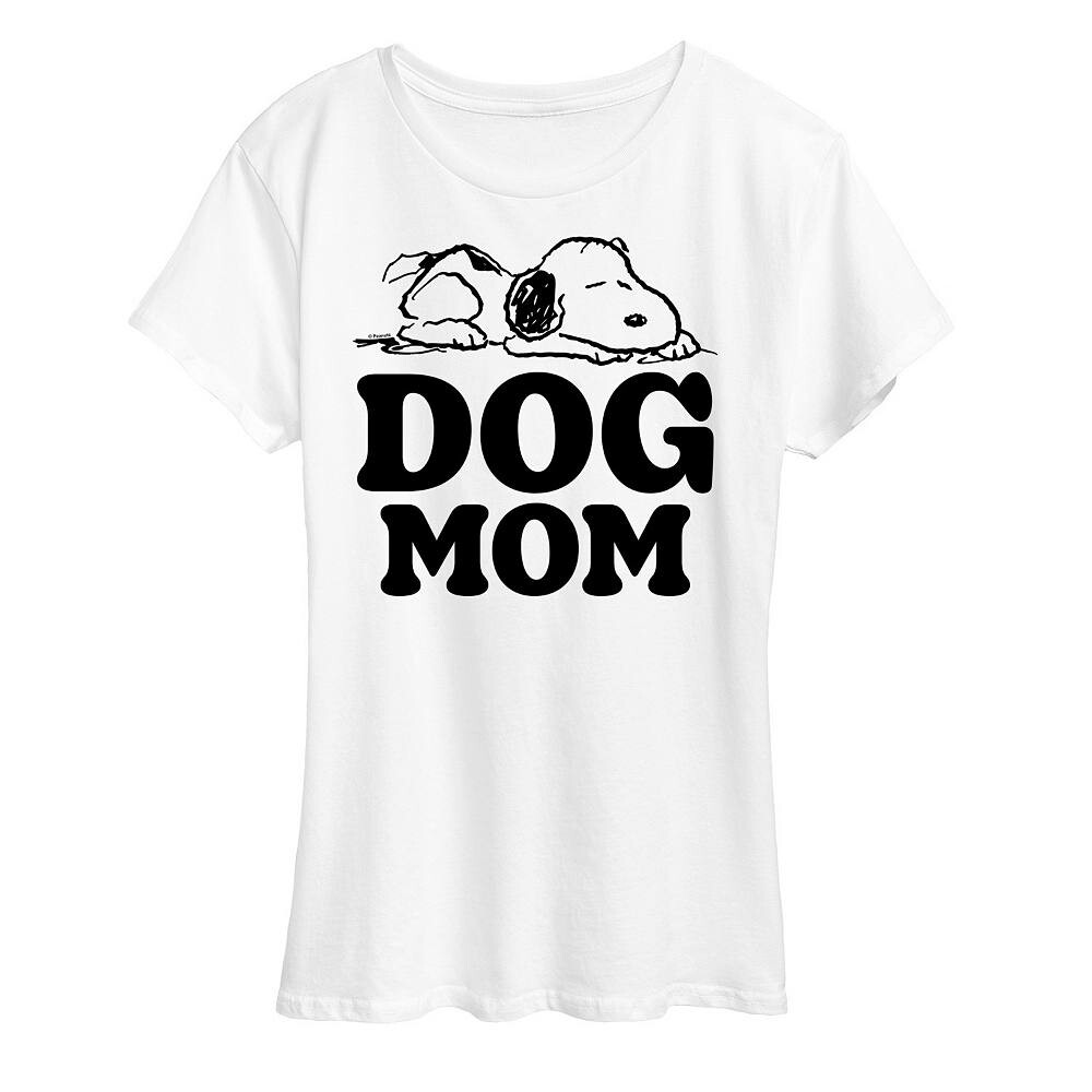 

Женская футболка с рисунком Peanuts Snoopy Dog Mom Licensed Character, белый