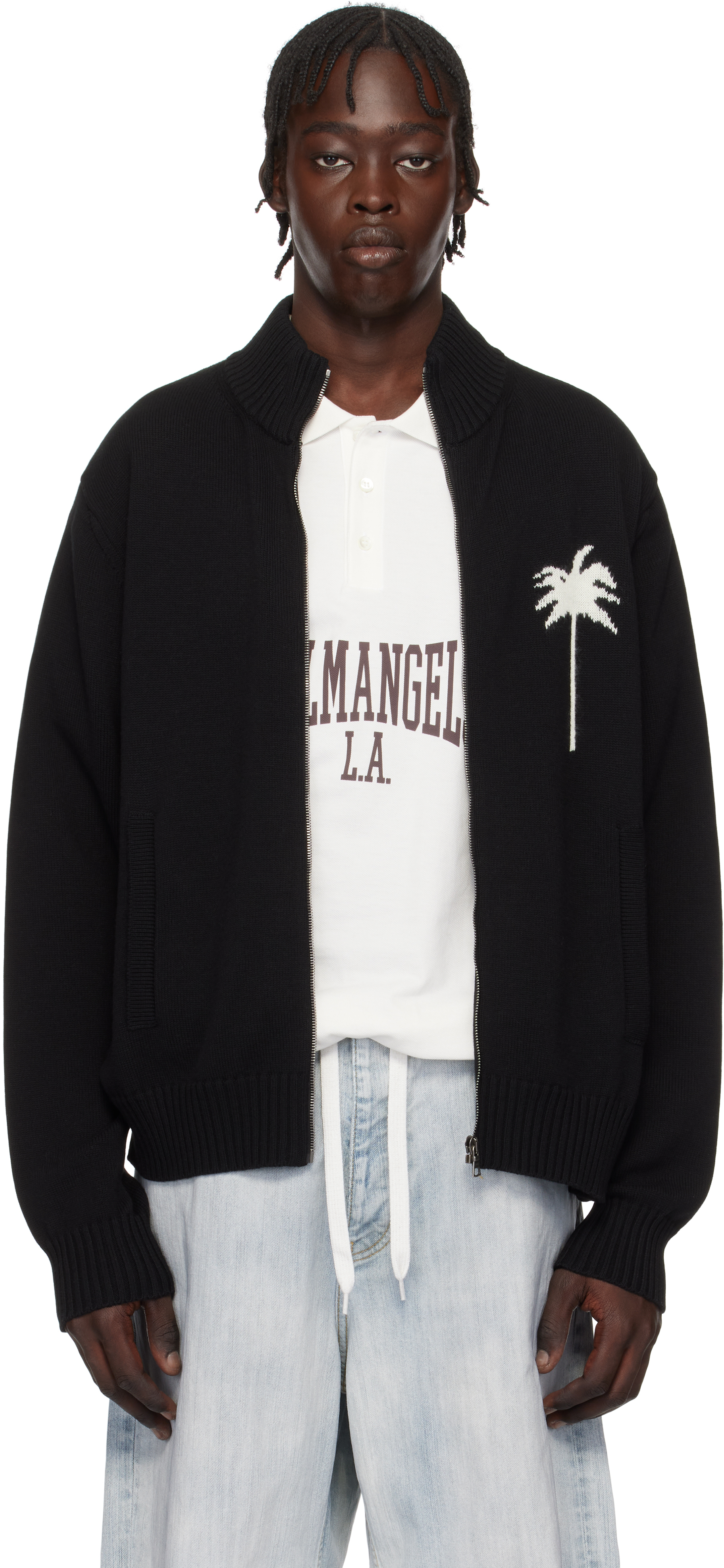 

Черная трикотажная куртка Palms Palm Angels