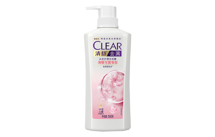 Шампунь Cherry Blossom Hydrating Dandruff Treatment ароматический очищающий 500г/500г*2/500г*3/750мл CLEAR — фото 4