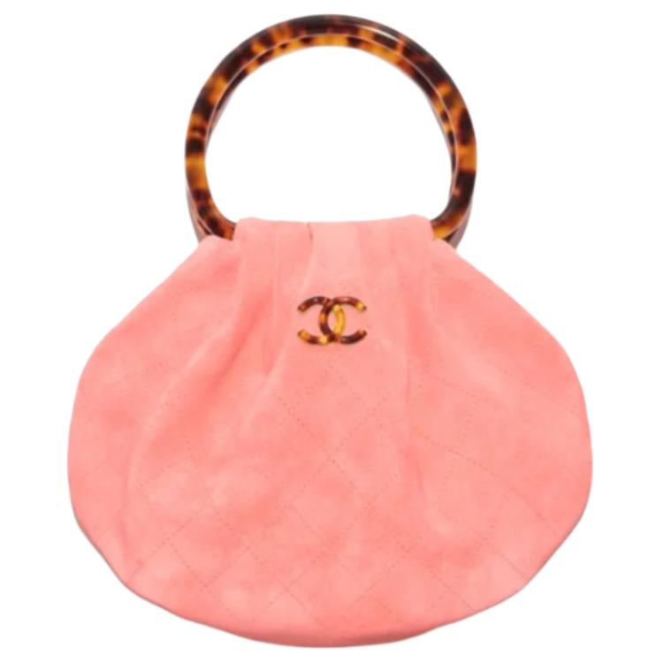 CHANEL Сумка женская маленькая из телячьей кожи с эффектом замши, pink — фото 2