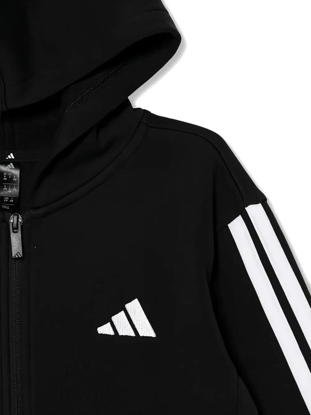 Спортивный костюм в полоску с капюшоном Adidas Kids, черный — фото 3