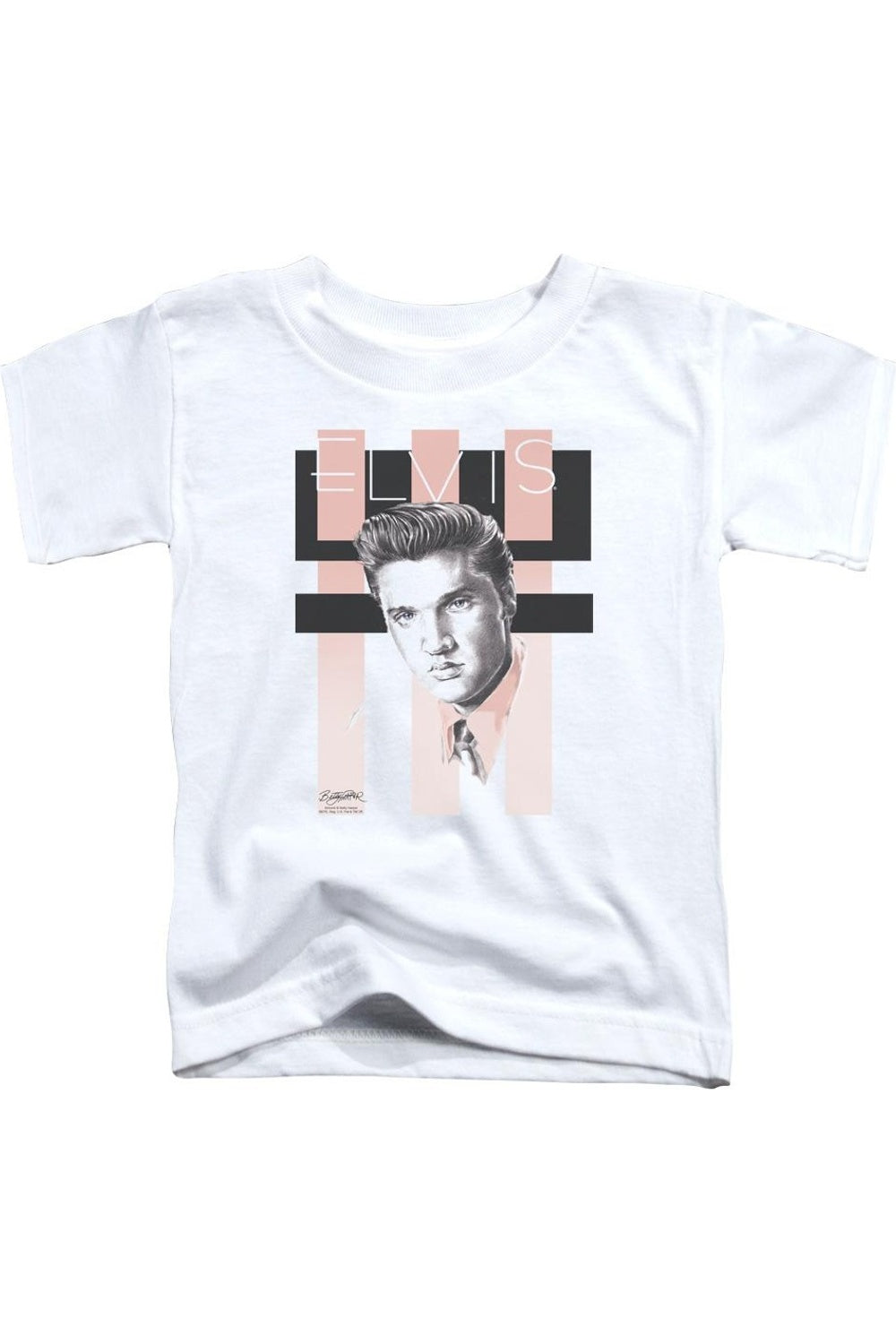 

Ретро футболка с коротким рукавом Elvis Presley для детей Gildan, белый