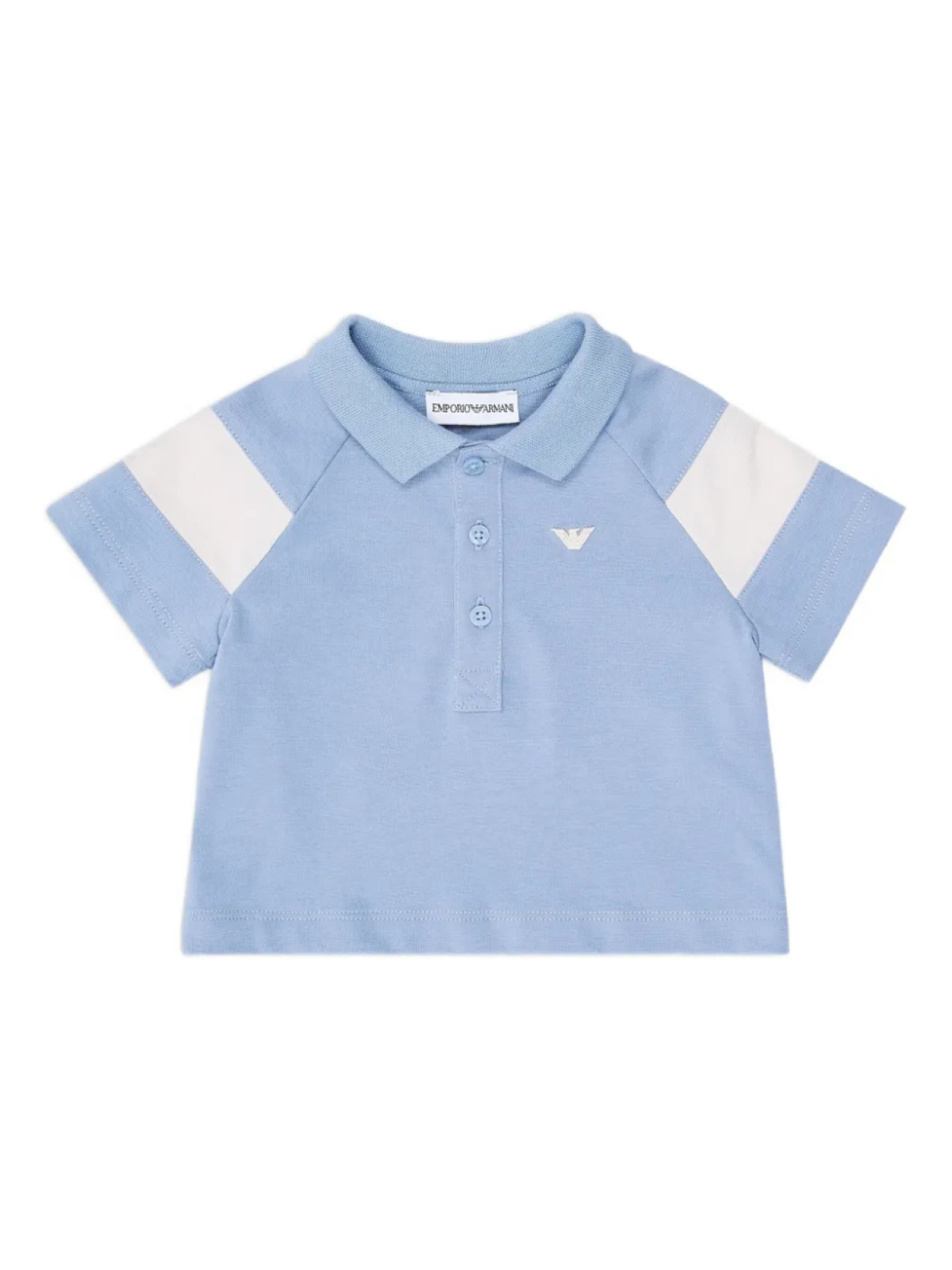 

Рубашка-поло из хлопка Emporio Armani Kids, синий